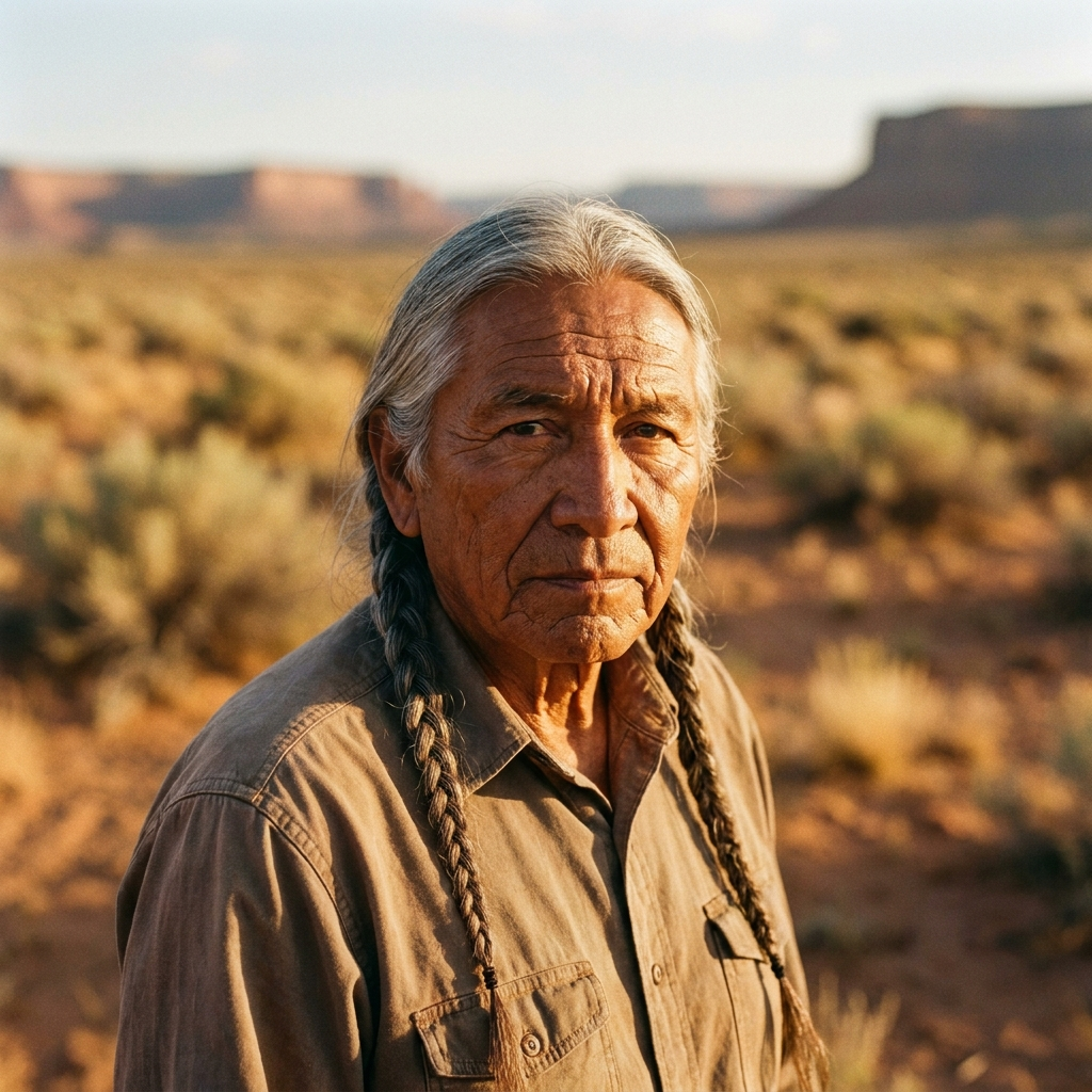 The Elder, portrait in the desert